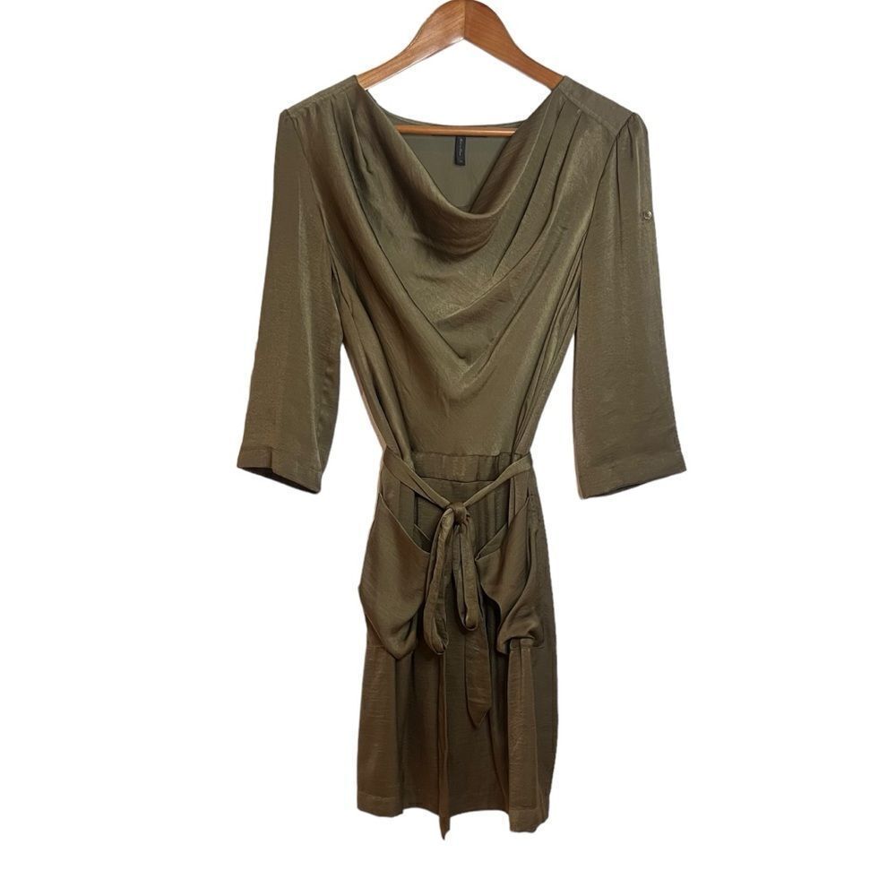 BCBGMAXARZIA brown tie waist dress. Size xs